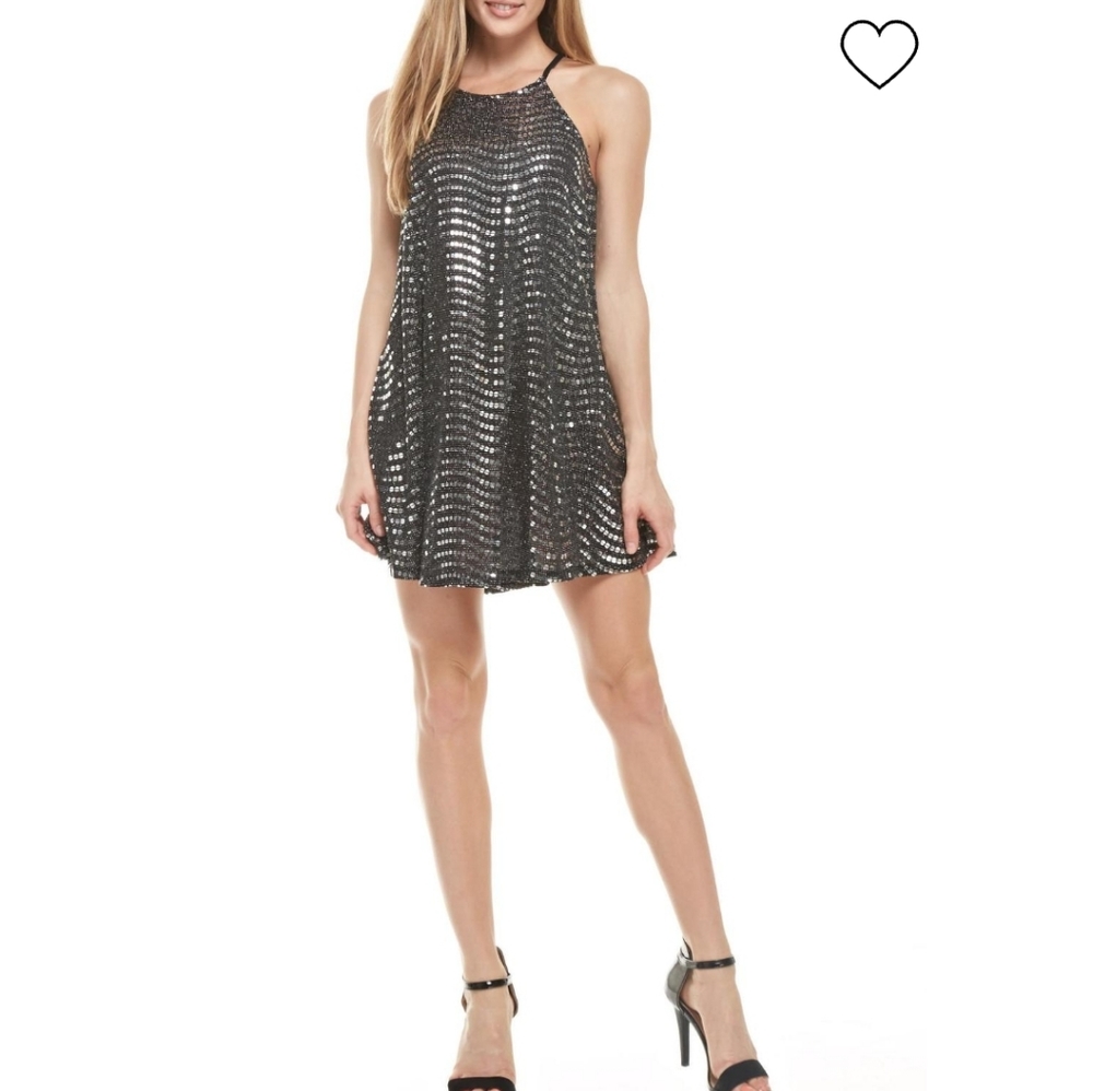 Everly/ Black Sequin Dress